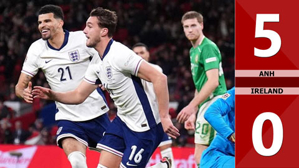 VIDEO bàn thắng Anh vs Ireland: 5-0 (Vòng bảng Nations League 2024/25)