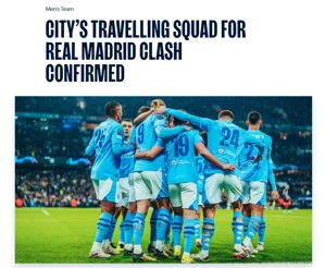 Trận Man City gặp Real Madrid ở Champions League: Haaland và De Bruyne dẫn dắt đội hình, Walker và Ake vắng mặt vì chấn thương